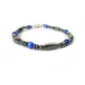 Magnet Clasp - 18cm Hematite Stone Beaded Bracelet